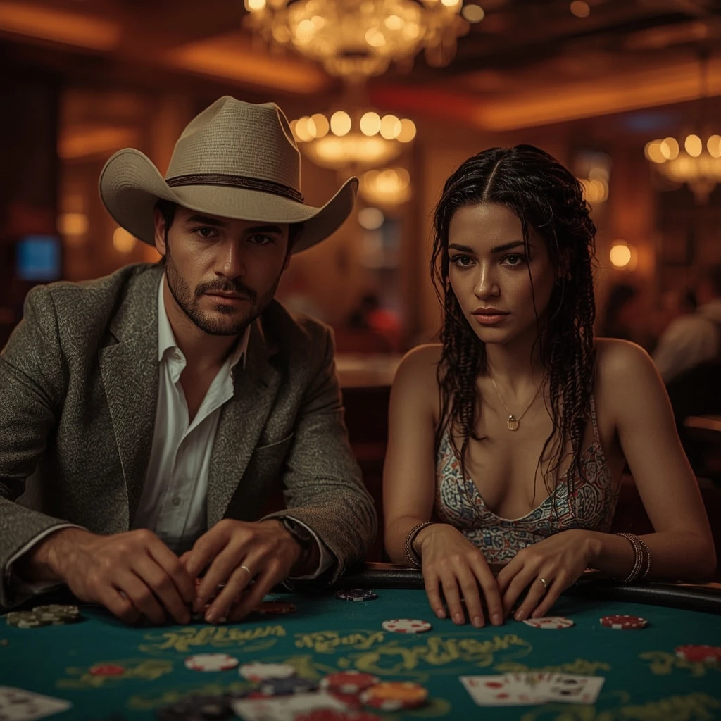 photo de deux joueurs de poker EVOLVE CASINO